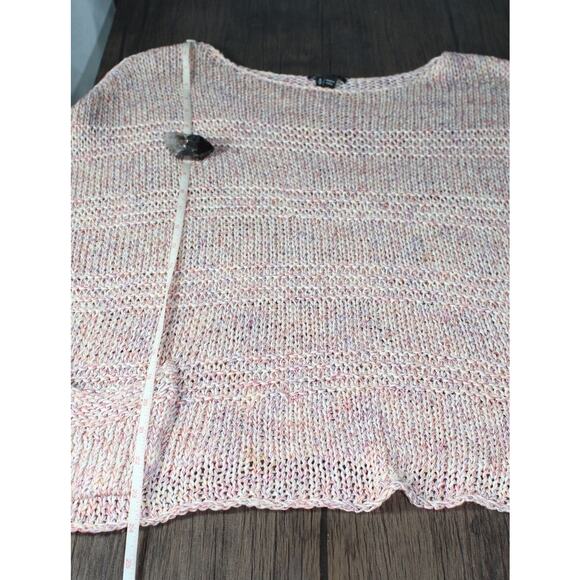 Theory Open Knit boxy blouse lagenlook small beachy coastal spring cotton silk - Picture 7 of 12